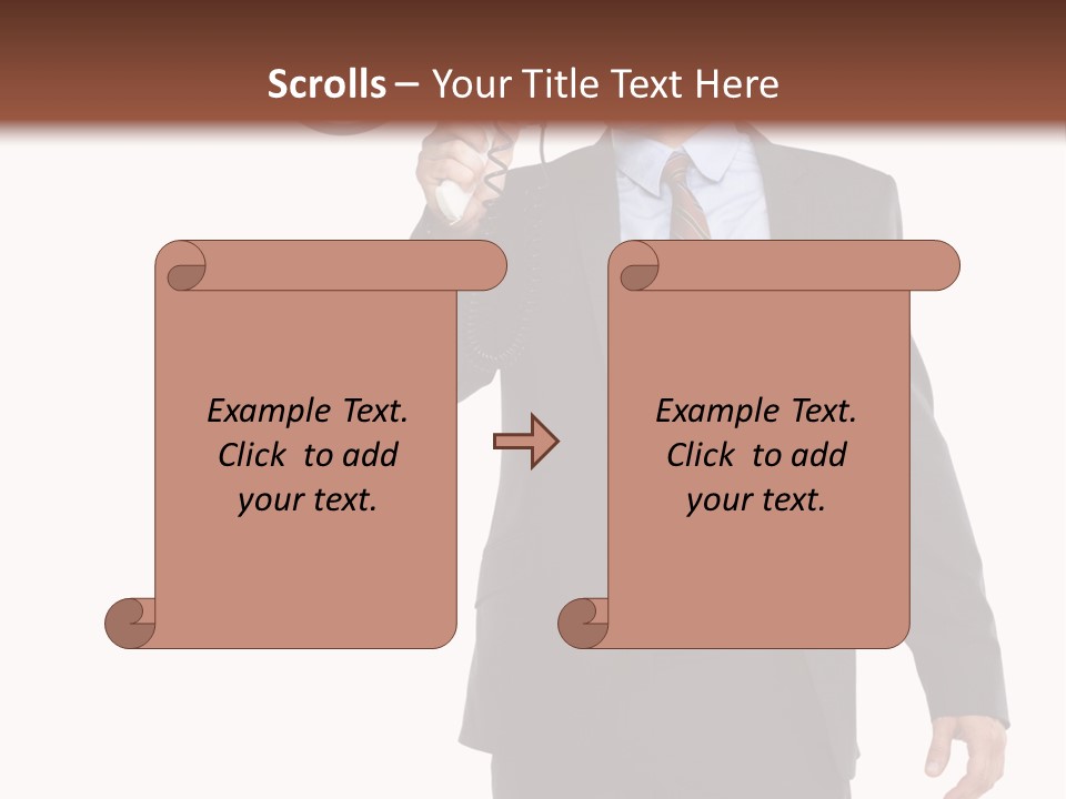 Successful Leader Caucasian PowerPoint Template