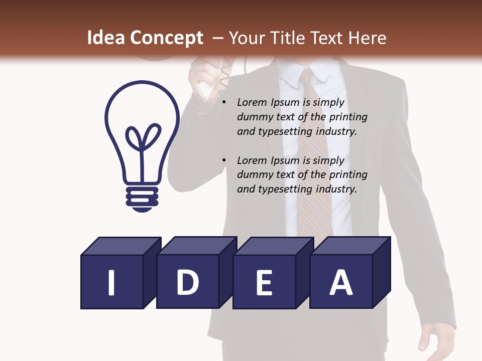 Successful Leader Caucasian PowerPoint Template