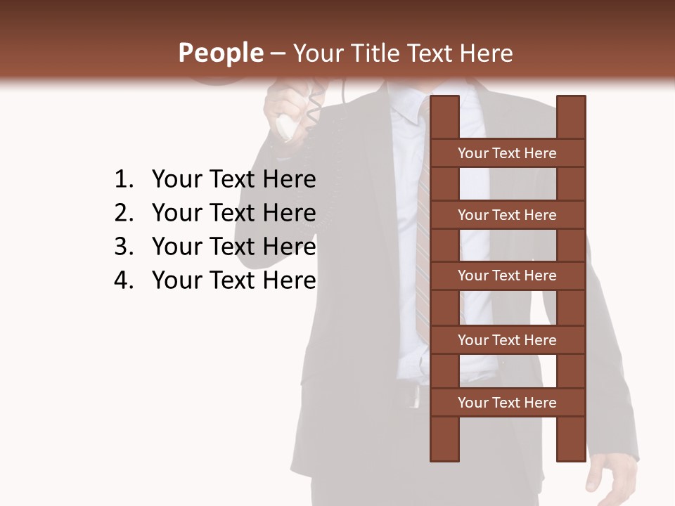 Successful Leader Caucasian PowerPoint Template