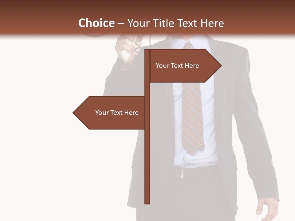 Successful Leader Caucasian PowerPoint Template