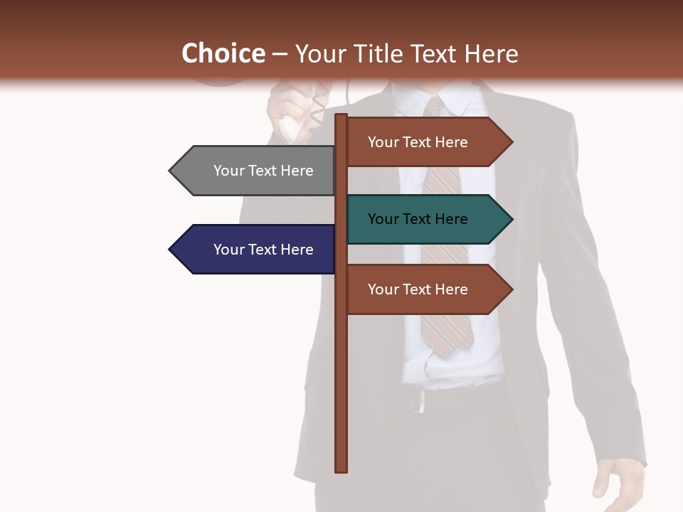 Successful Leader Caucasian PowerPoint Template