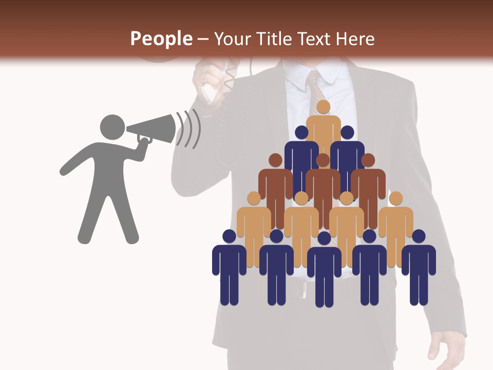 Successful Leader Caucasian PowerPoint Template