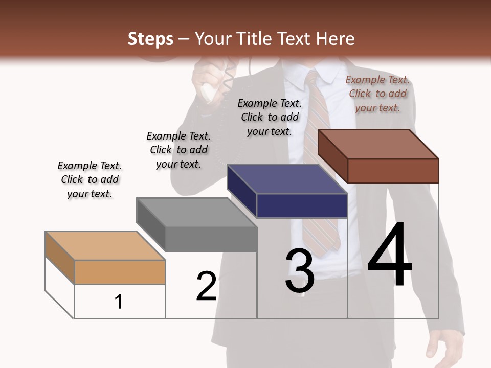 Successful Leader Caucasian PowerPoint Template