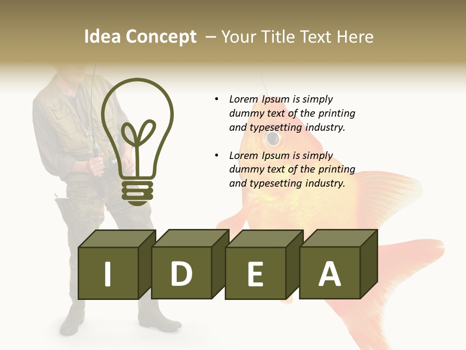 Fish Happy Hunting PowerPoint Template