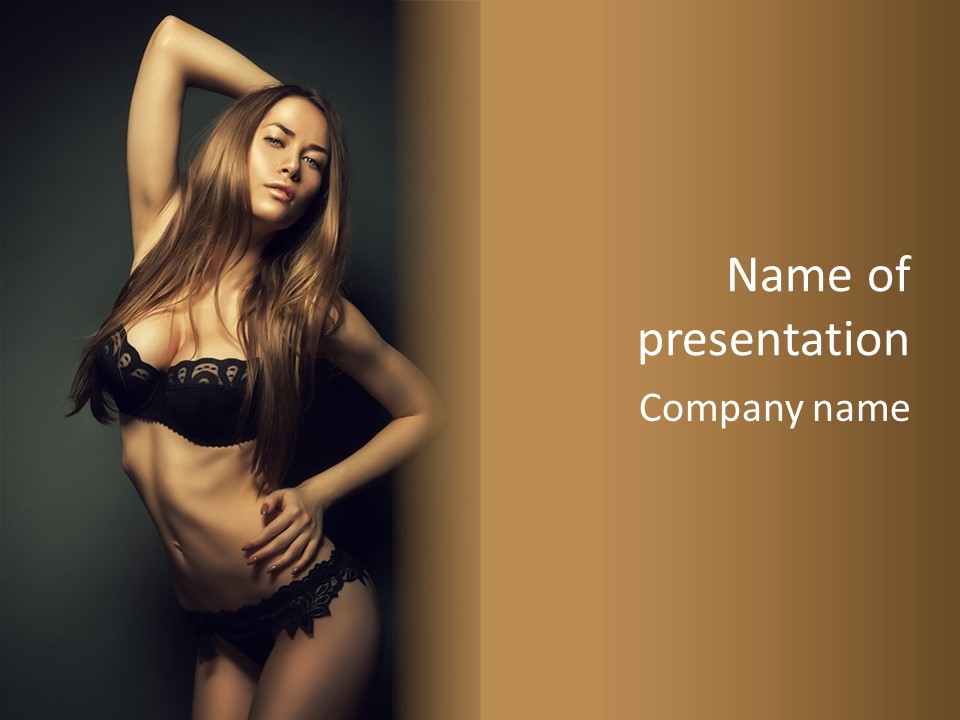 Glamour Female Sensuality PowerPoint Template