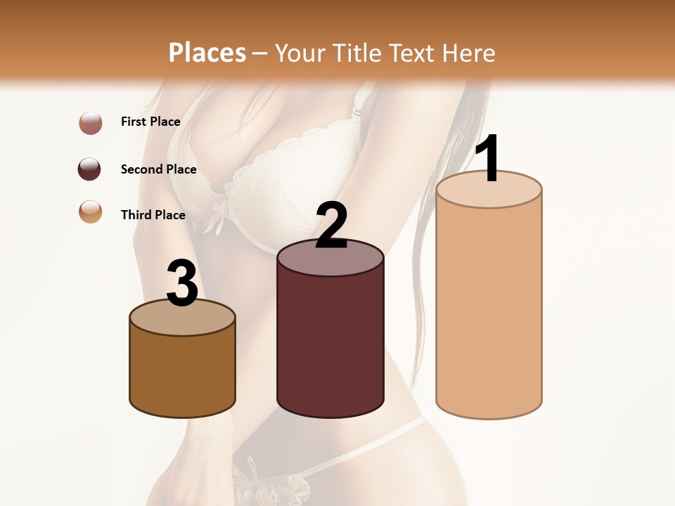 Beautiful Woman Flirting PowerPoint Template