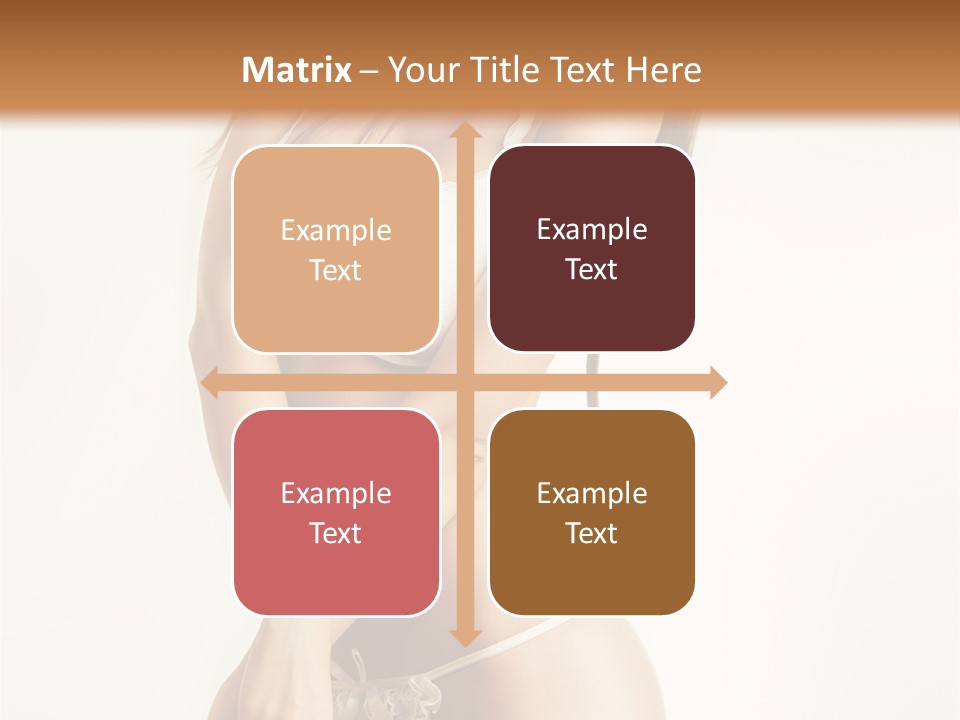 Beautiful Woman Flirting PowerPoint Template