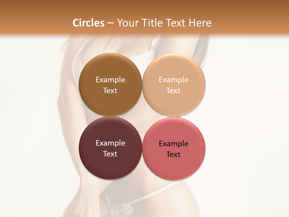 Beautiful Woman Flirting PowerPoint Template