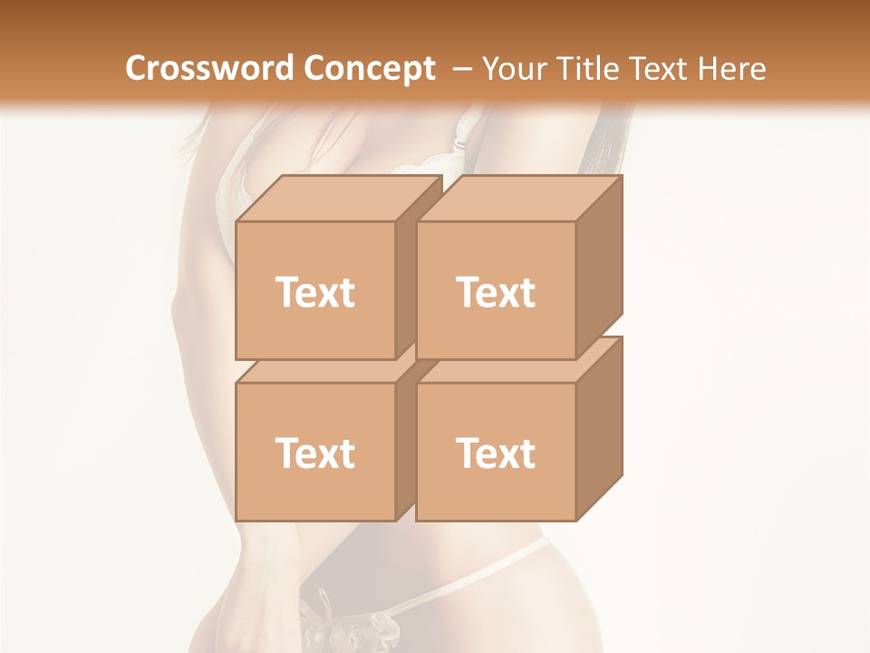 Beautiful Woman Flirting PowerPoint Template