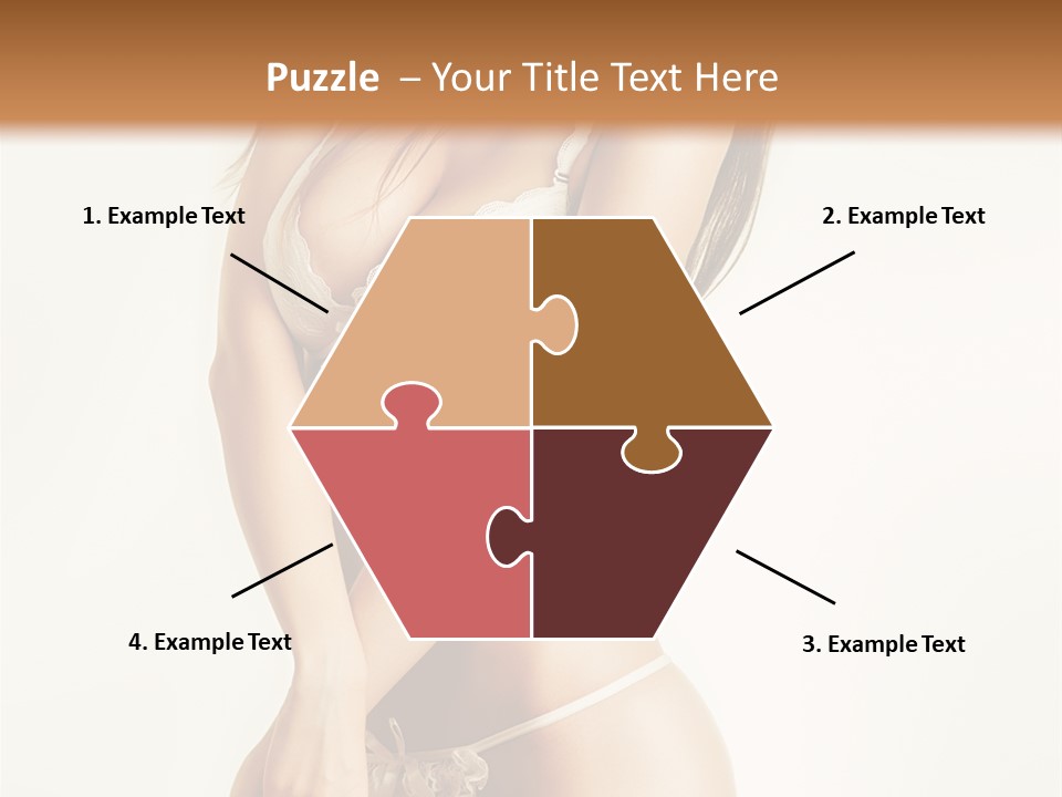 Beautiful Woman Flirting PowerPoint Template