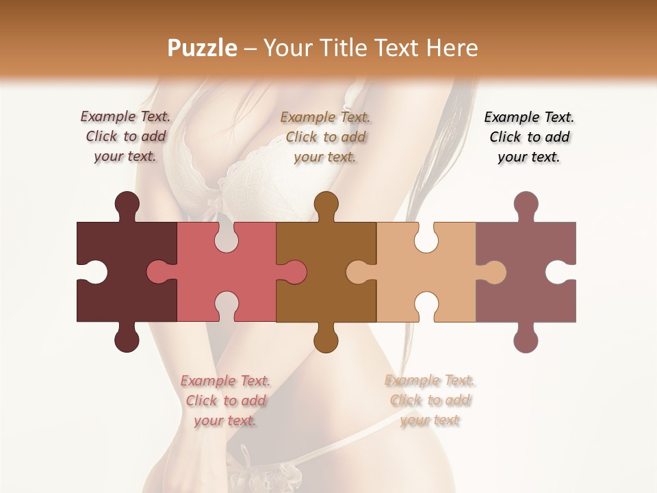 Beautiful Woman Flirting PowerPoint Template