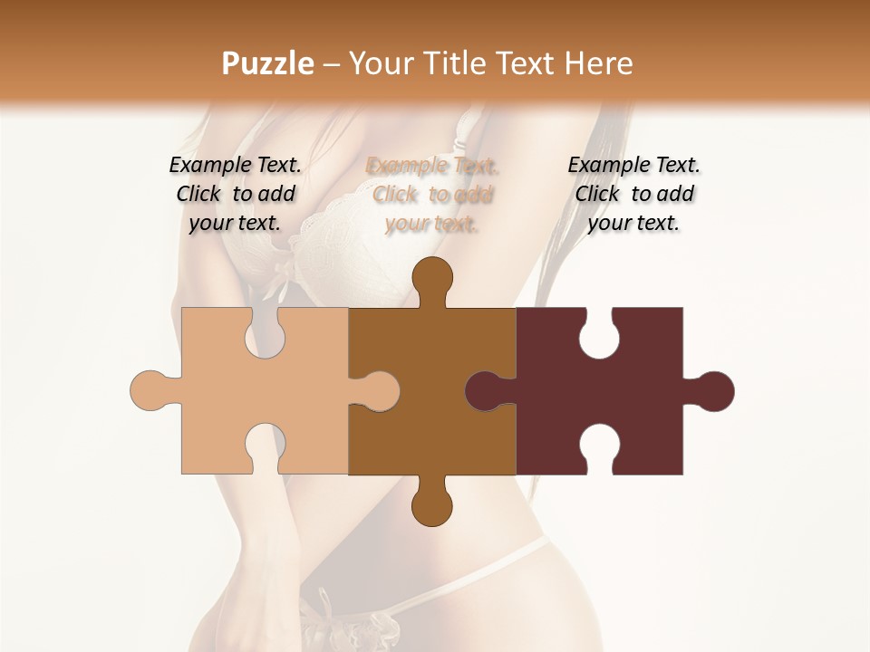 Beautiful Woman Flirting PowerPoint Template