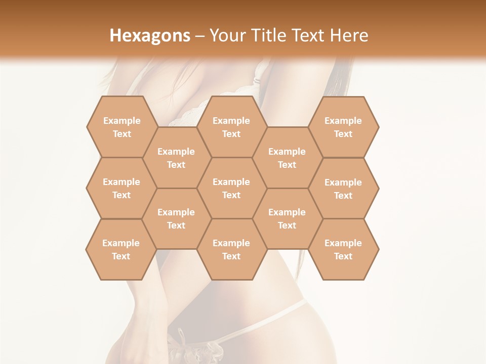 Beautiful Woman Flirting PowerPoint Template