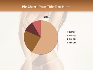 Beautiful Woman Flirting PowerPoint Template