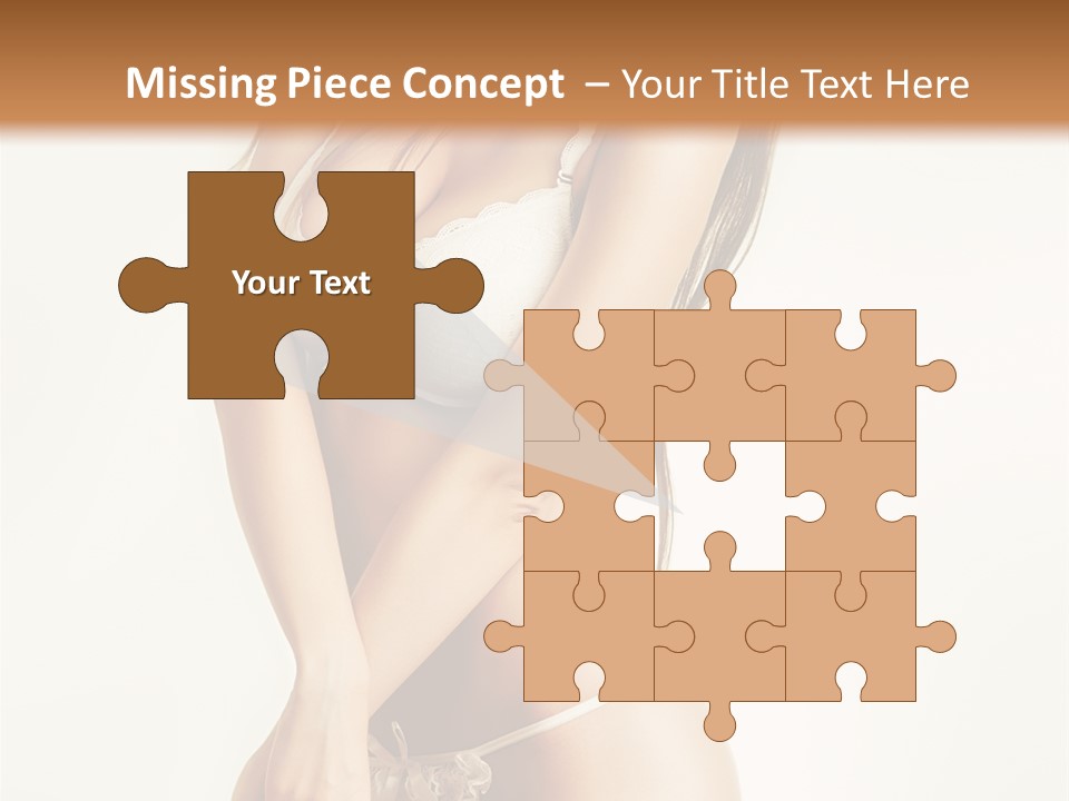 Beautiful Woman Flirting PowerPoint Template