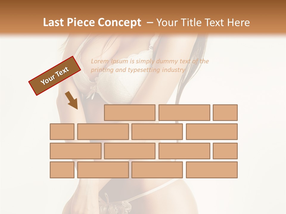Beautiful Woman Flirting PowerPoint Template