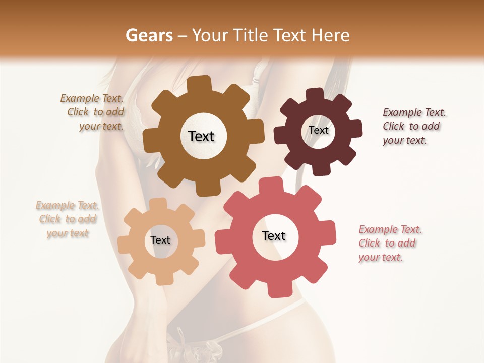 Beautiful Woman Flirting PowerPoint Template