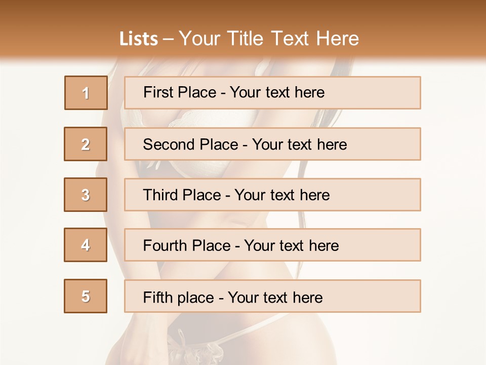 Beautiful Woman Flirting PowerPoint Template