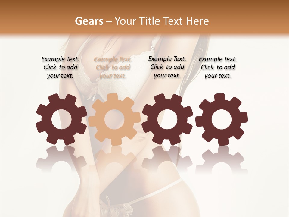 Beautiful Woman Flirting PowerPoint Template