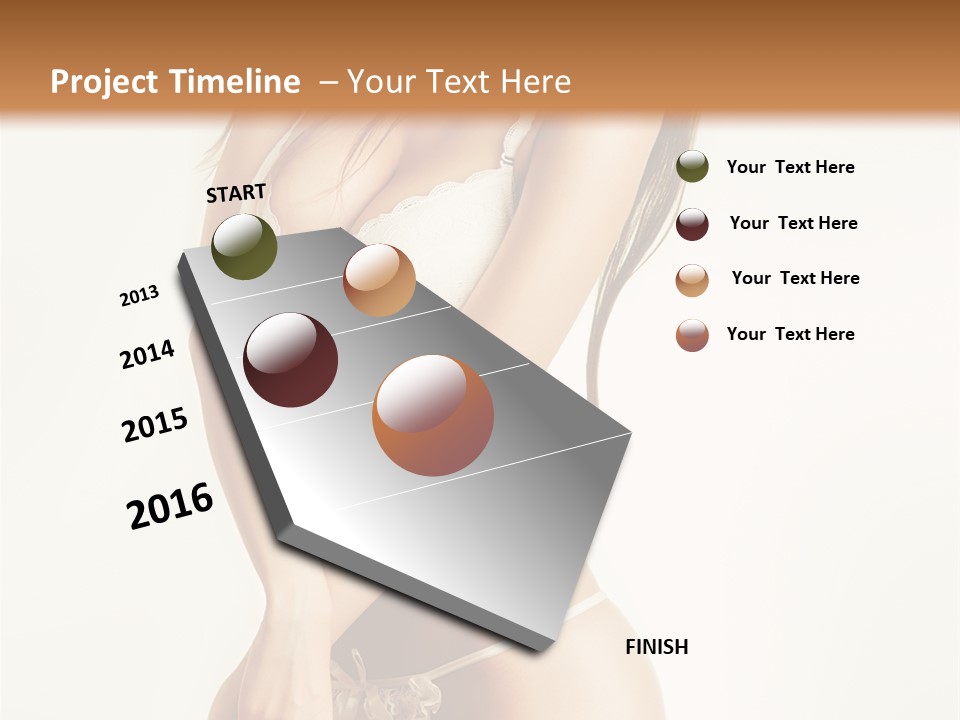 Beautiful Woman Flirting PowerPoint Template