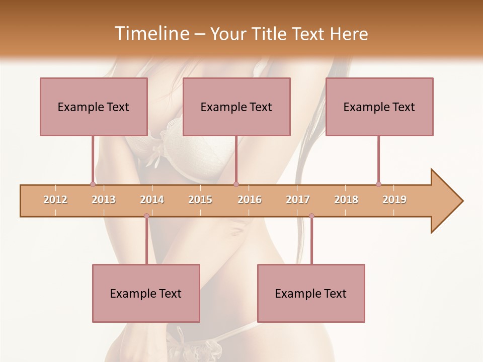 Beautiful Woman Flirting PowerPoint Template