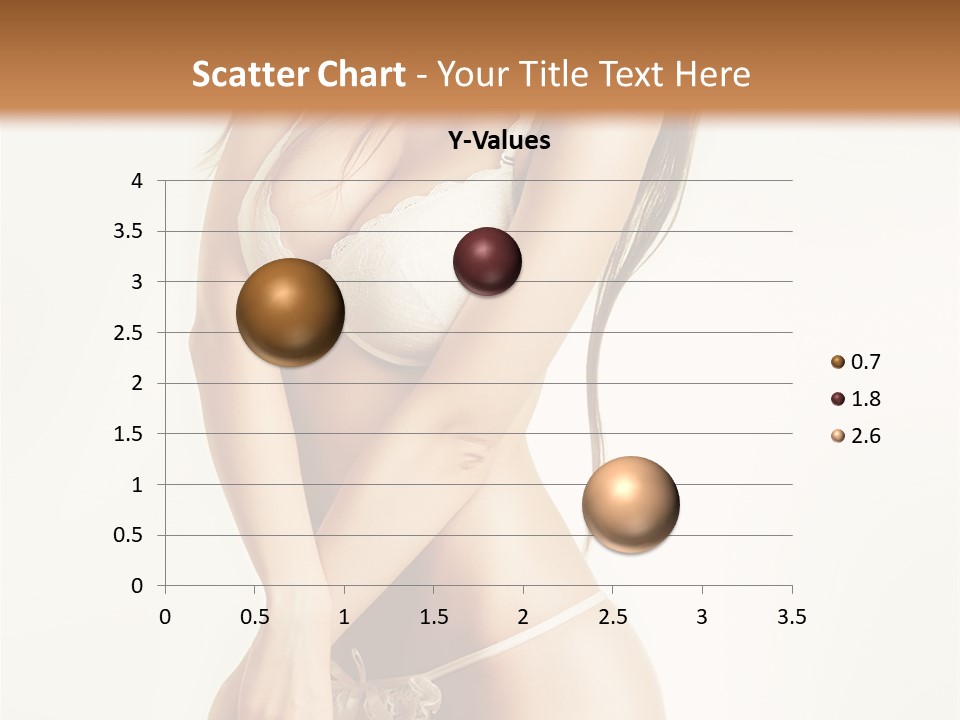 Beautiful Woman Flirting PowerPoint Template