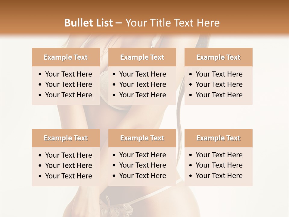 Beautiful Woman Flirting PowerPoint Template