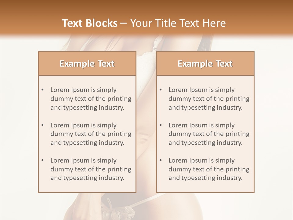 Beautiful Woman Flirting PowerPoint Template