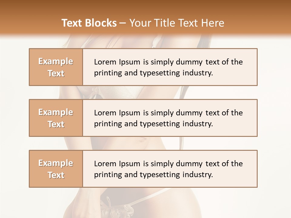 Beautiful Woman Flirting PowerPoint Template