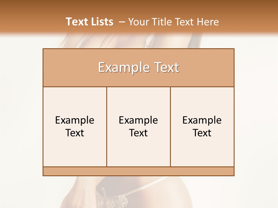 Beautiful Woman Flirting PowerPoint Template