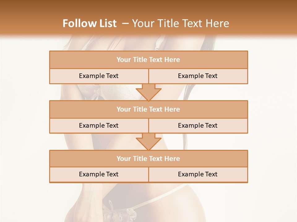 Beautiful Woman Flirting PowerPoint Template