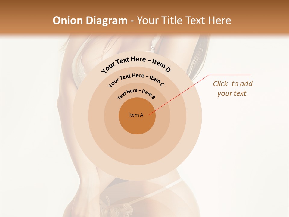 Beautiful Woman Flirting PowerPoint Template