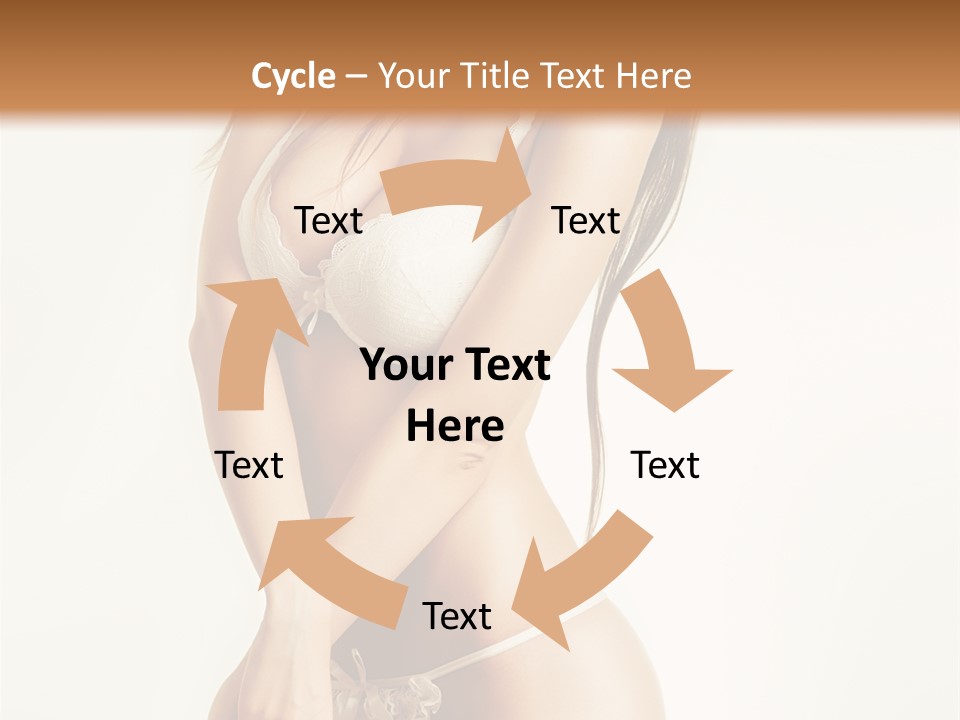 Beautiful Woman Flirting PowerPoint Template