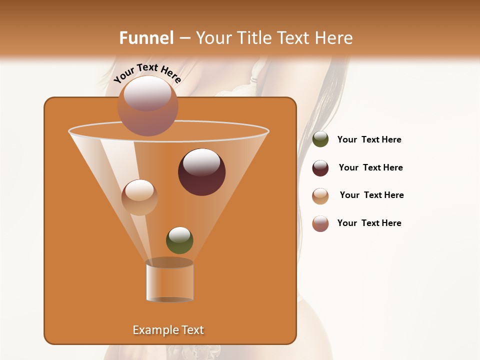 Beautiful Woman Flirting PowerPoint Template