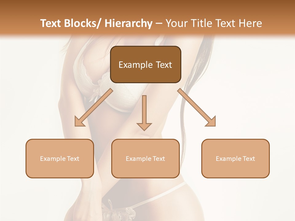 Beautiful Woman Flirting PowerPoint Template