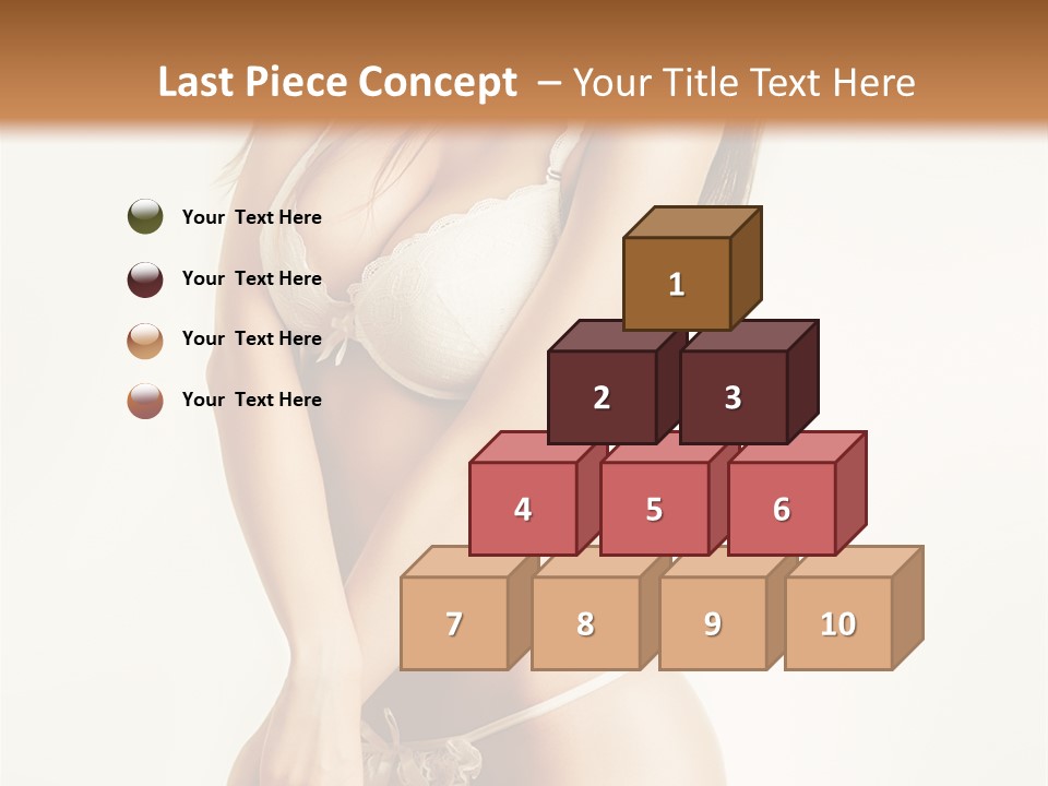 Beautiful Woman Flirting PowerPoint Template