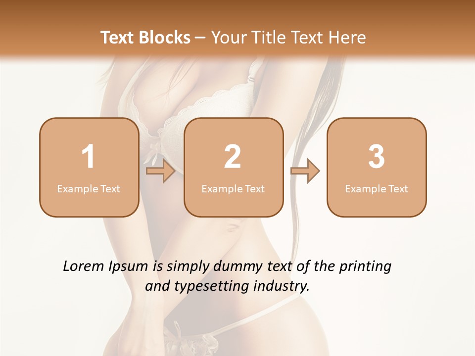 Beautiful Woman Flirting PowerPoint Template