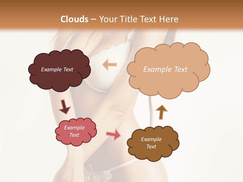 Beautiful Woman Flirting PowerPoint Template