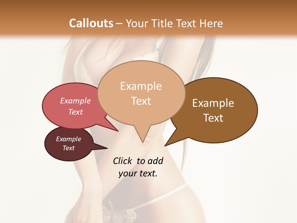 Beautiful Woman Flirting PowerPoint Template
