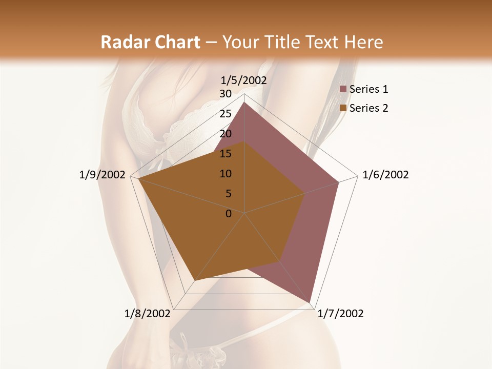 Beautiful Woman Flirting PowerPoint Template