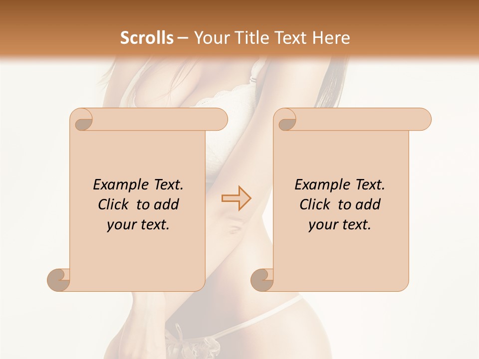 Beautiful Woman Flirting PowerPoint Template