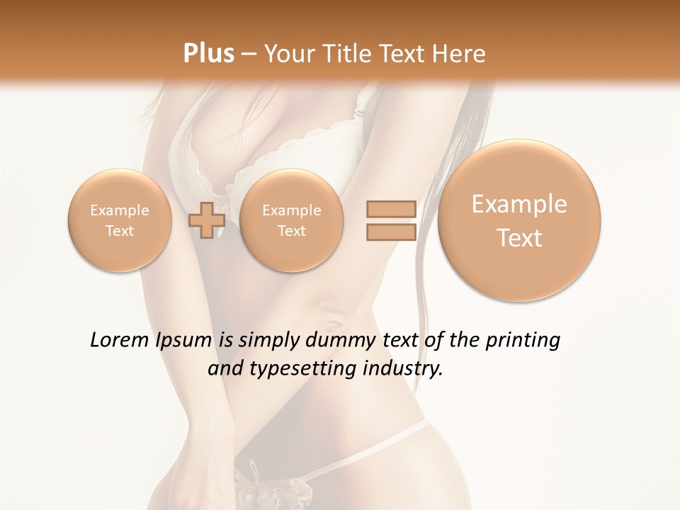 Beautiful Woman Flirting PowerPoint Template