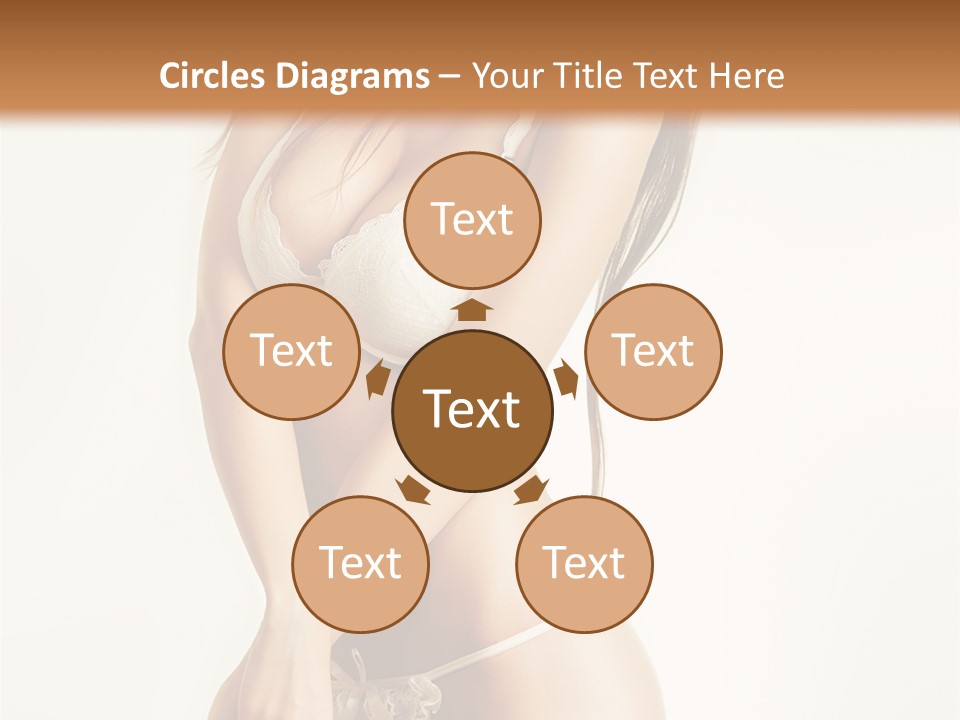 Beautiful Woman Flirting PowerPoint Template