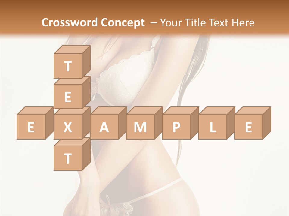 Beautiful Woman Flirting PowerPoint Template