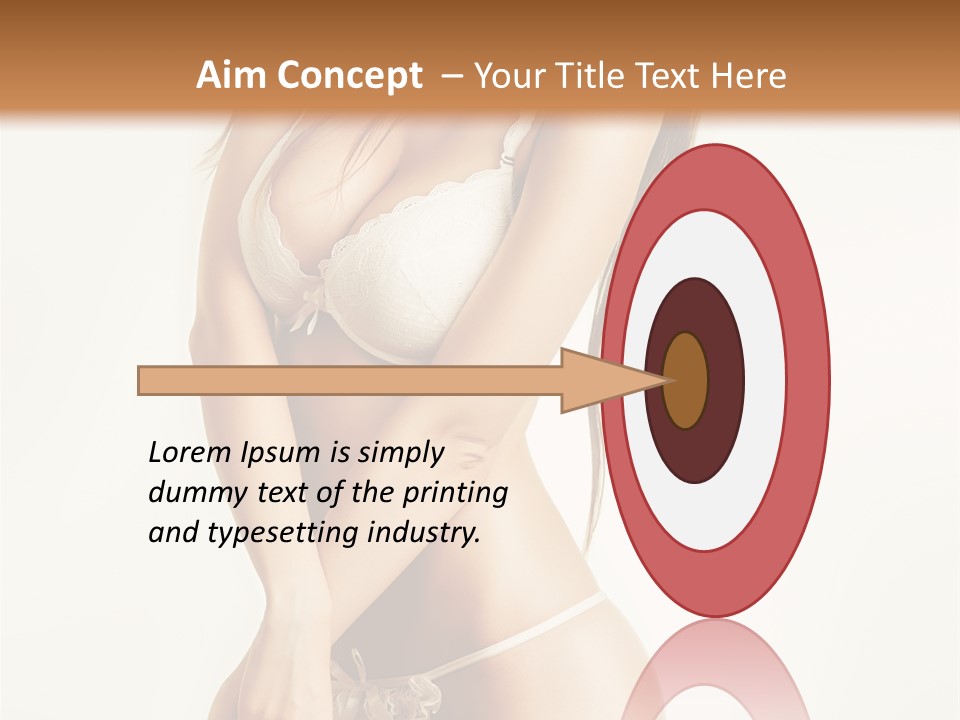 Beautiful Woman Flirting PowerPoint Template