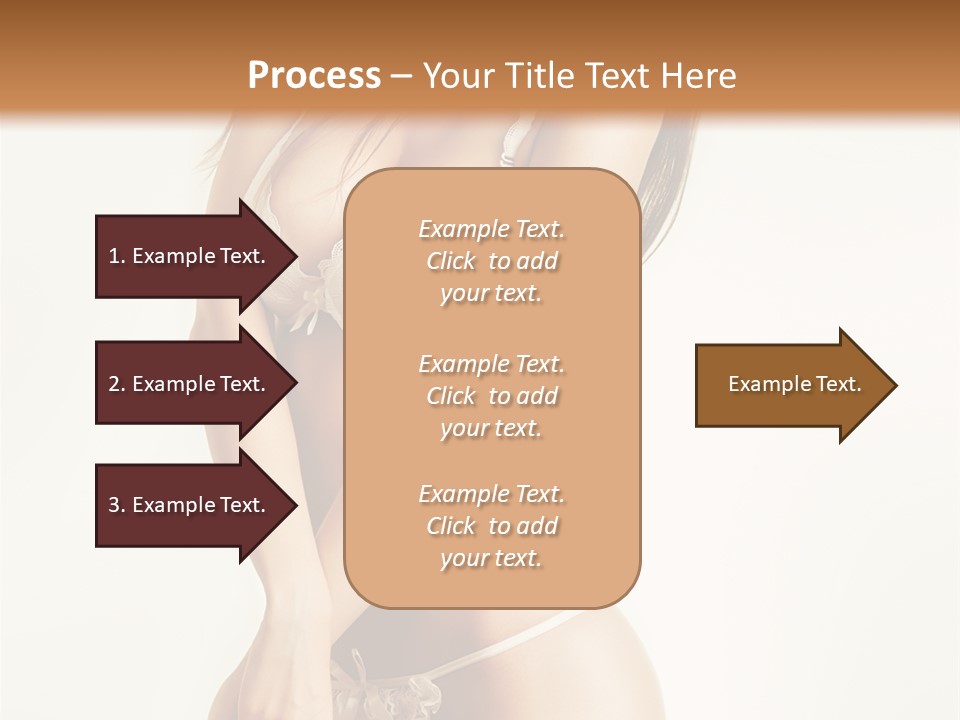 Beautiful Woman Flirting PowerPoint Template