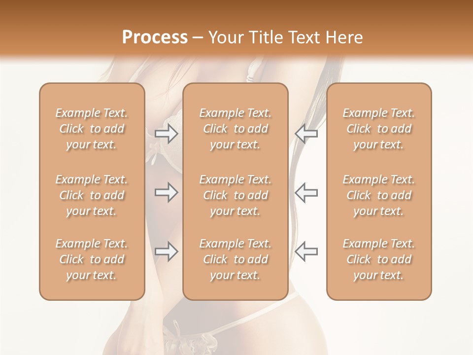 Beautiful Woman Flirting PowerPoint Template