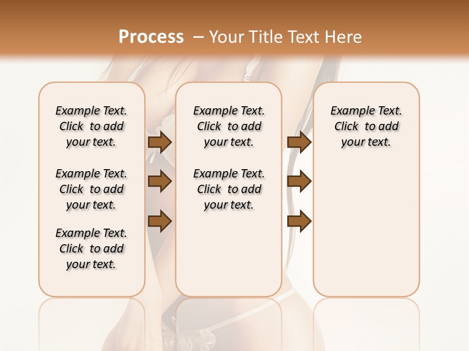Beautiful Woman Flirting PowerPoint Template
