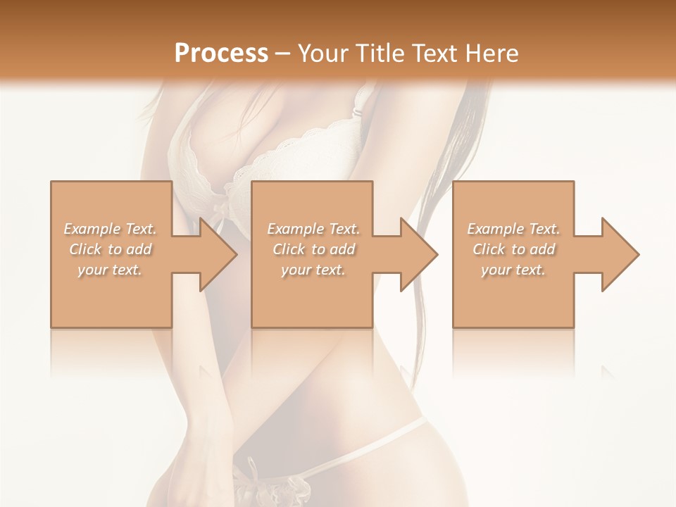 Beautiful Woman Flirting PowerPoint Template
