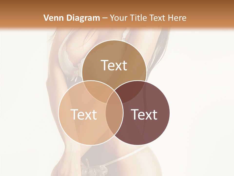 Beautiful Woman Flirting PowerPoint Template